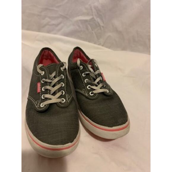 Vans Gray and Pink Sneakers Womens Size 7 Classic - Picture 2 of 8